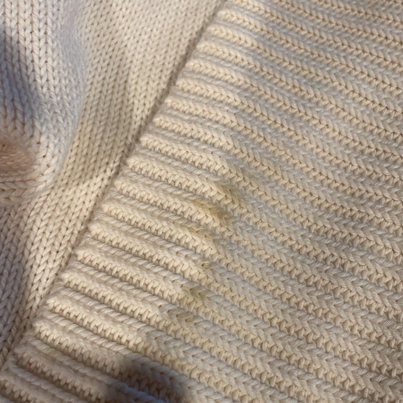 J. Crew Sweater Neutral Creamy Winter Fall S Small Long Sleeve Knit Drape Front - Picture 10 of 10